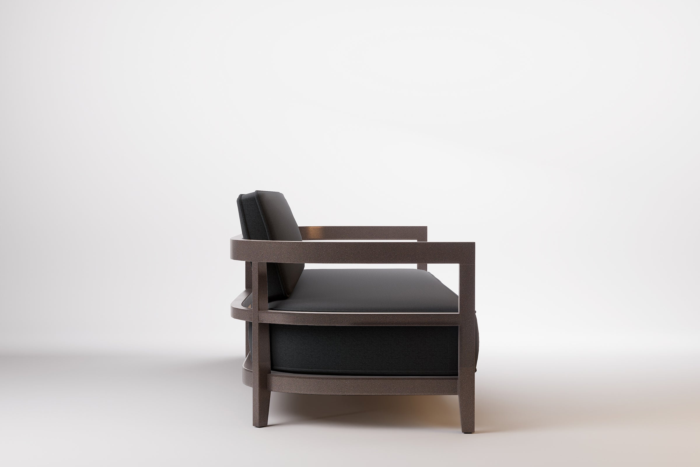 Rome Outdoor Sofa 3 Seat Aluminium