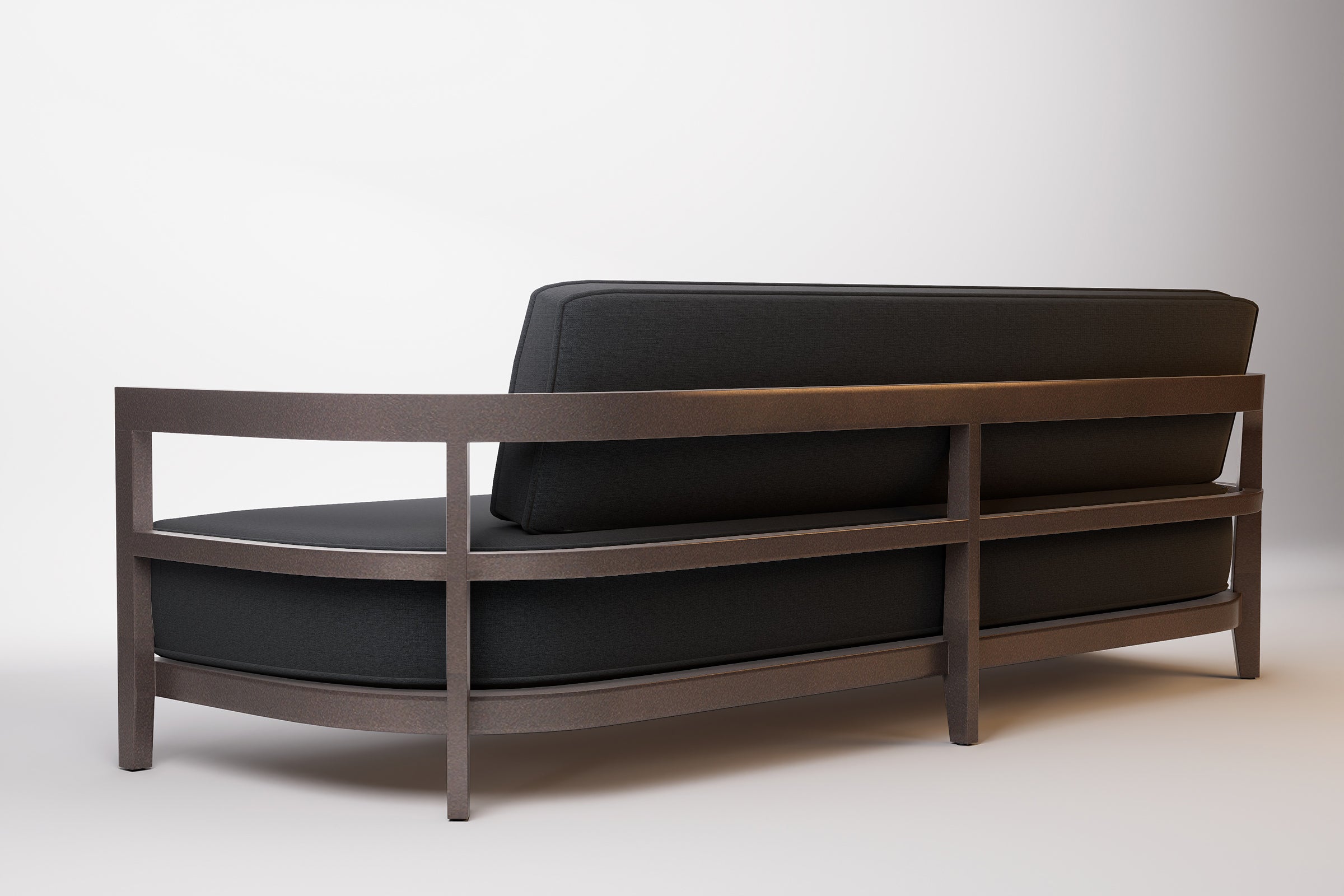 Rome Outdoor Sofa 3 Seat Aluminium