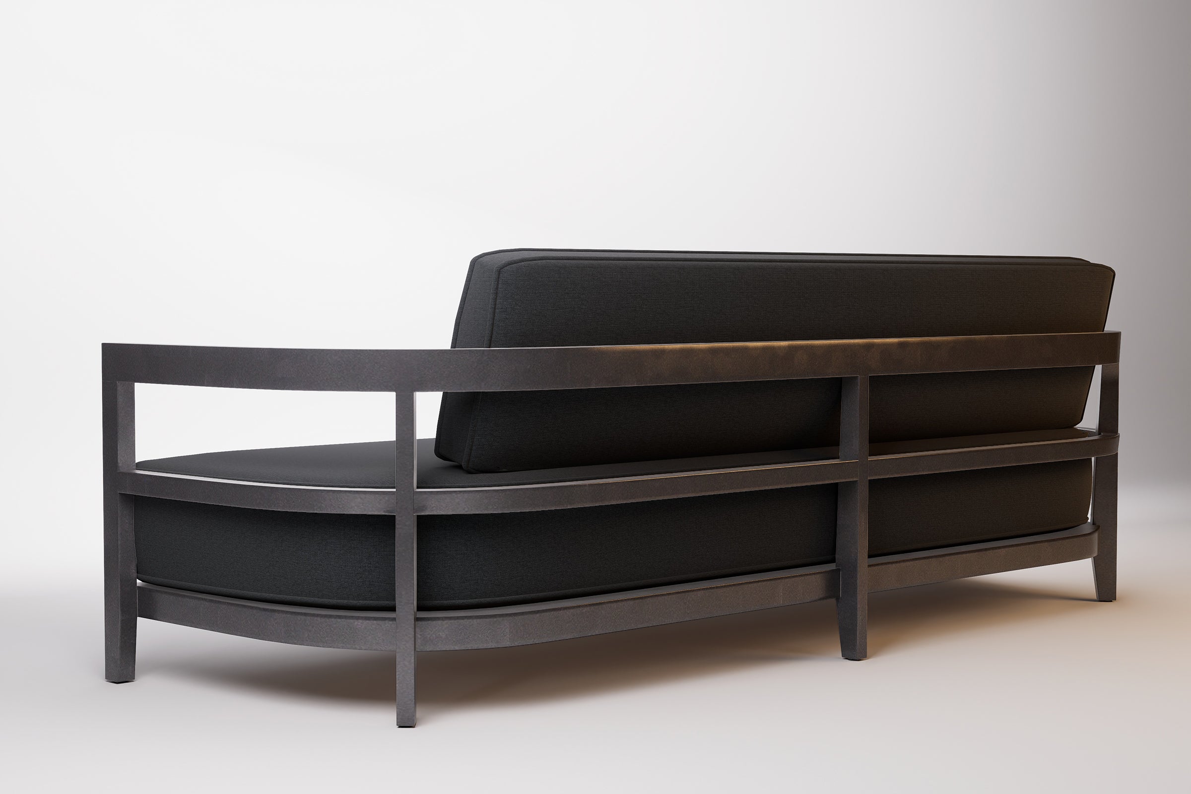 Rome Outdoor Sofa 3 Seat Aluminium