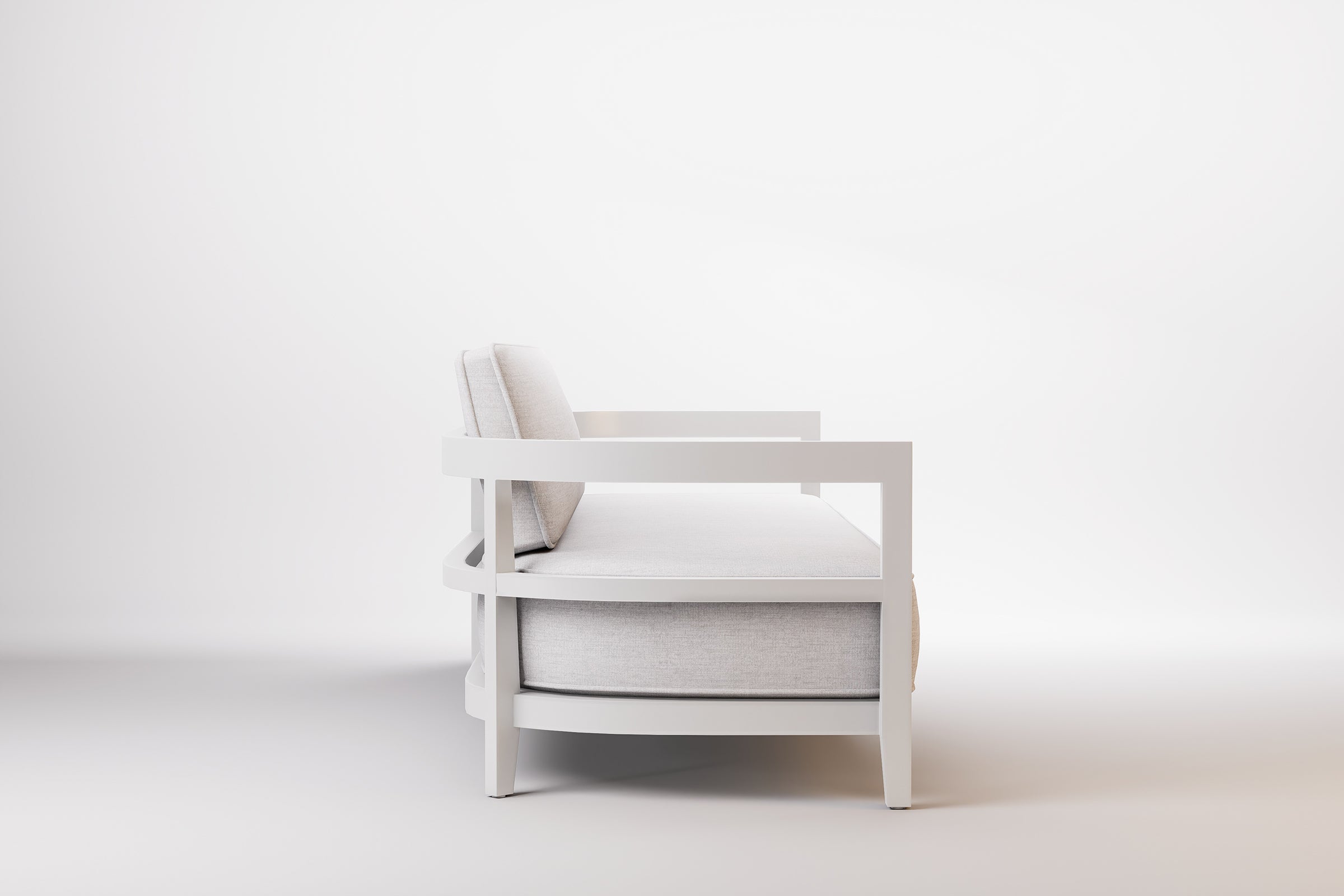 Rome Outdoor Sofa 3 Seat Aluminium