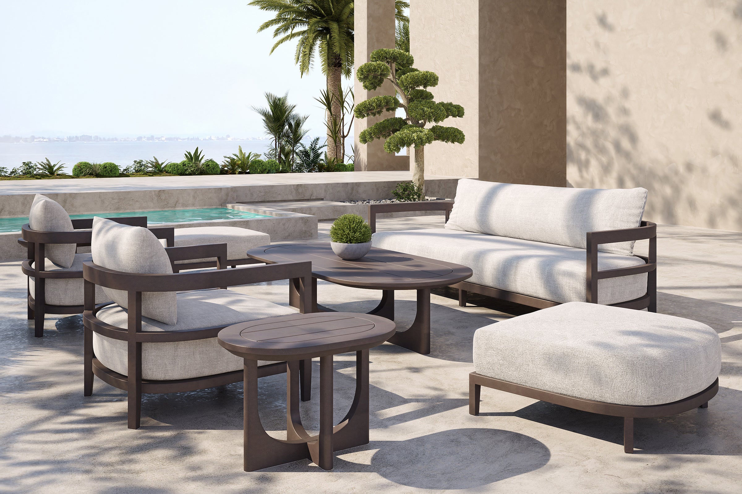 Rome Outdoor Side Table Aluminium