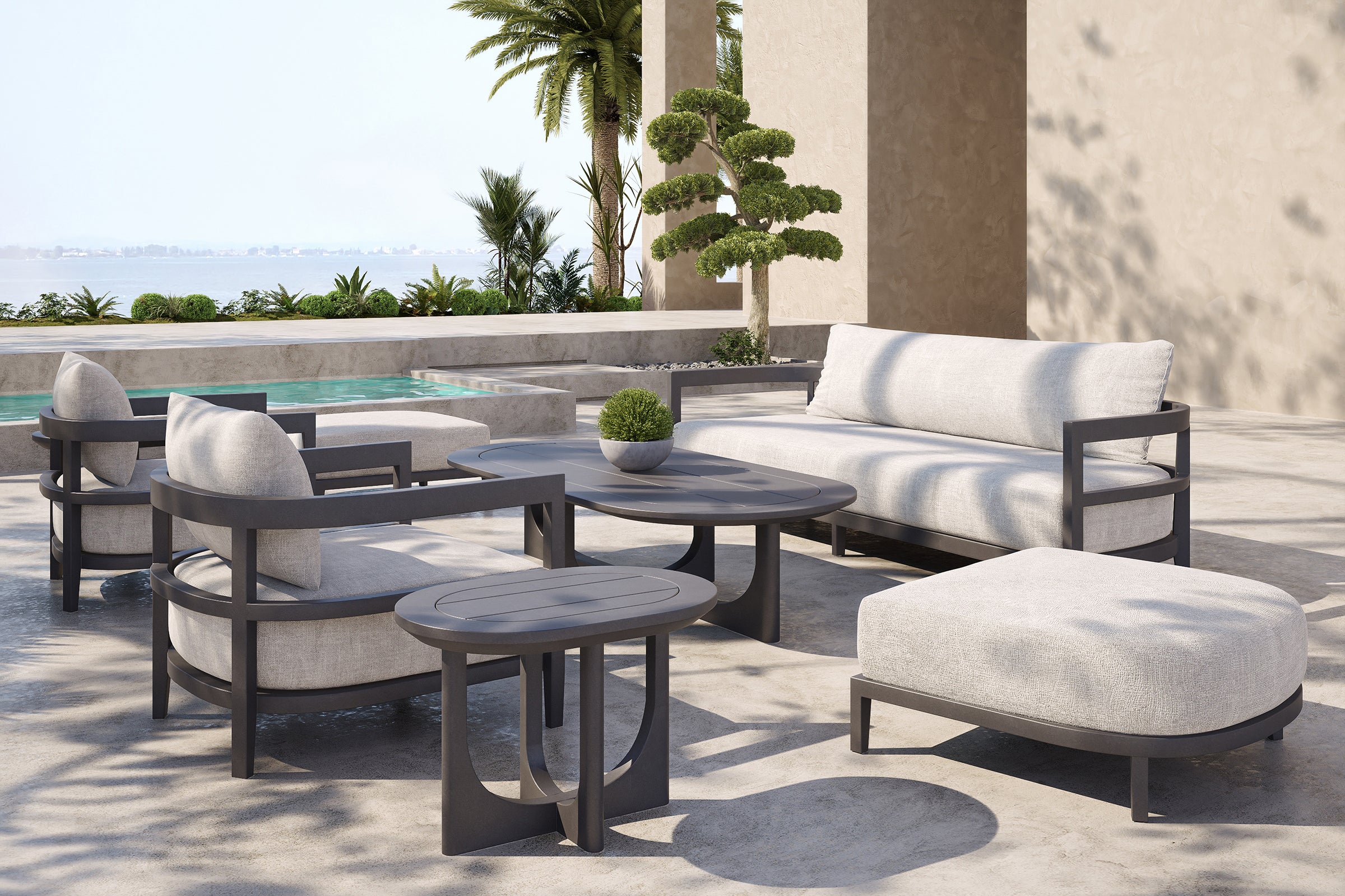 Rome Outdoor Side Table Aluminium