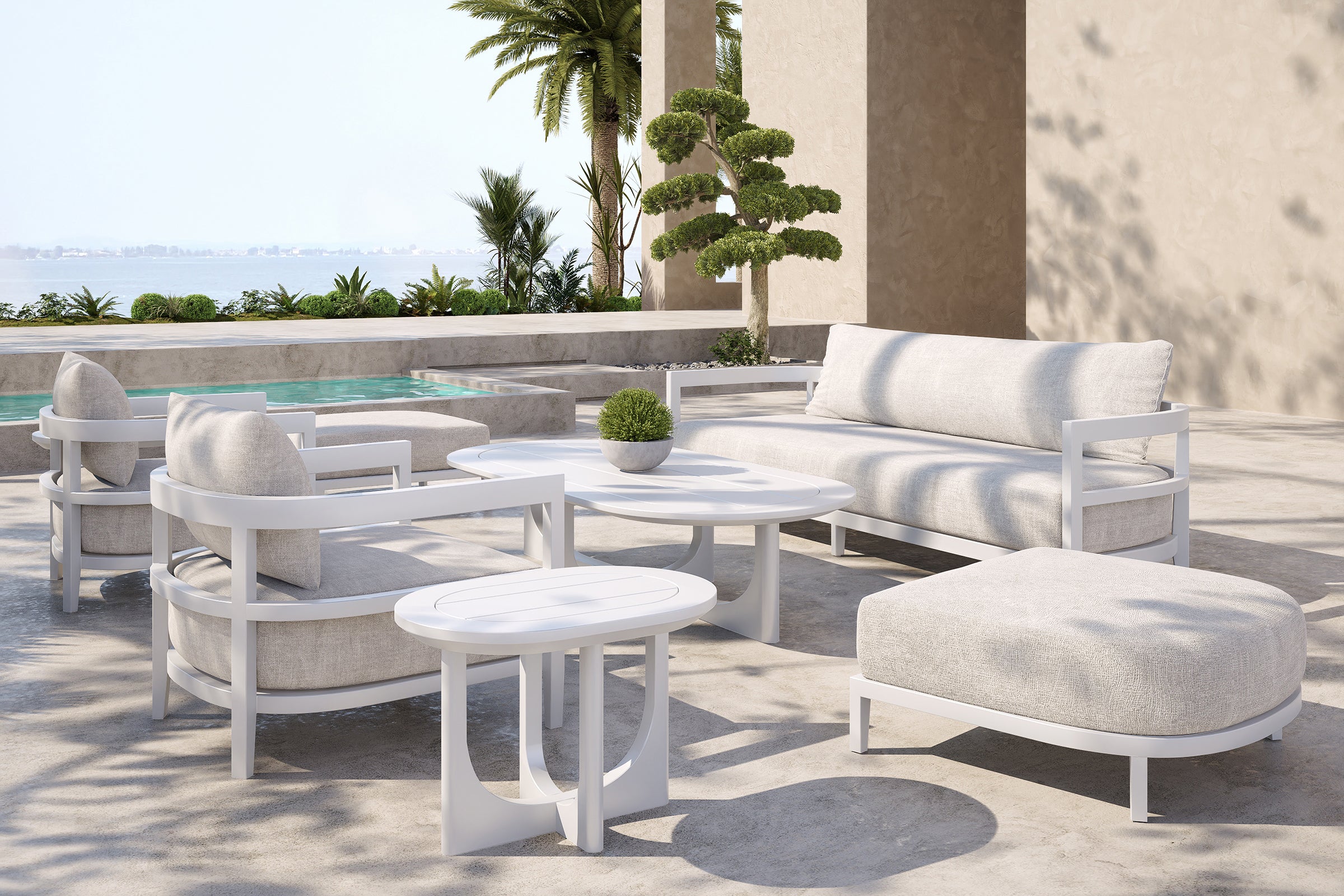 Rome Outdoor Side Table Aluminium