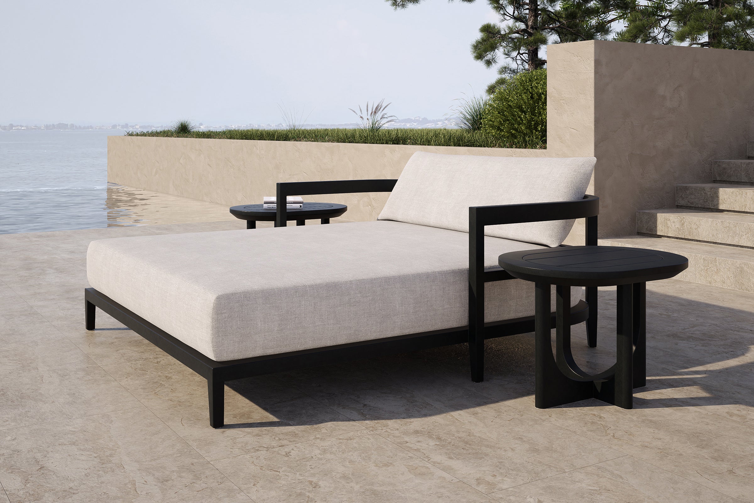 Rome Outdoor Daybed Aluminium Teak