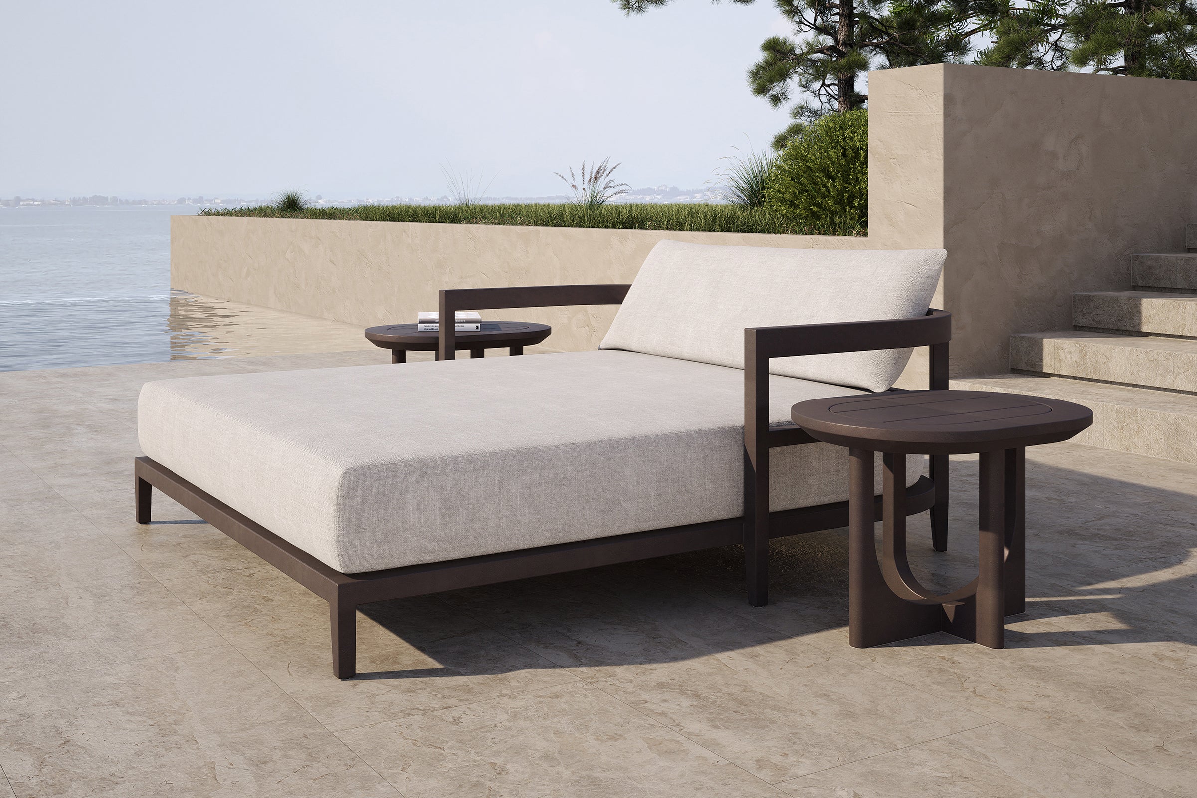 Rome Outdoor Daybed Aluminium Teak