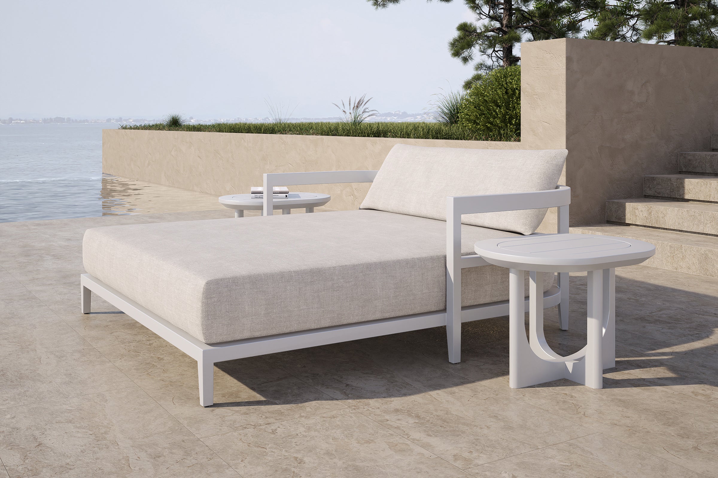 Rome Outdoor Daybed Aluminium Teak