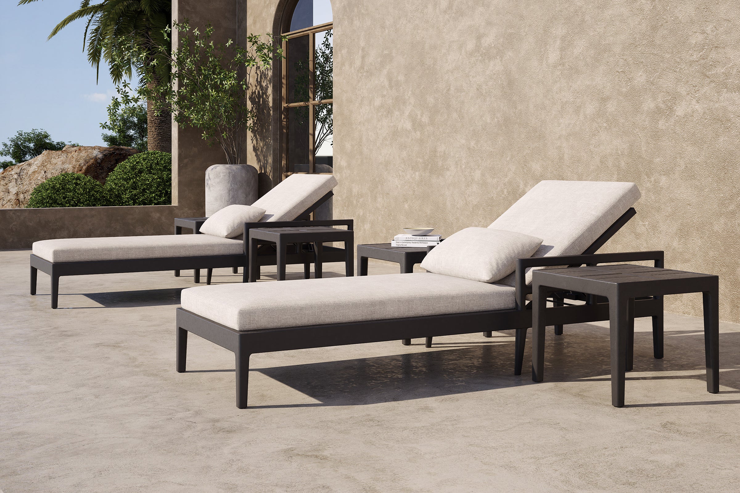 Vienna Outdoor Sun Lounge Aluminium