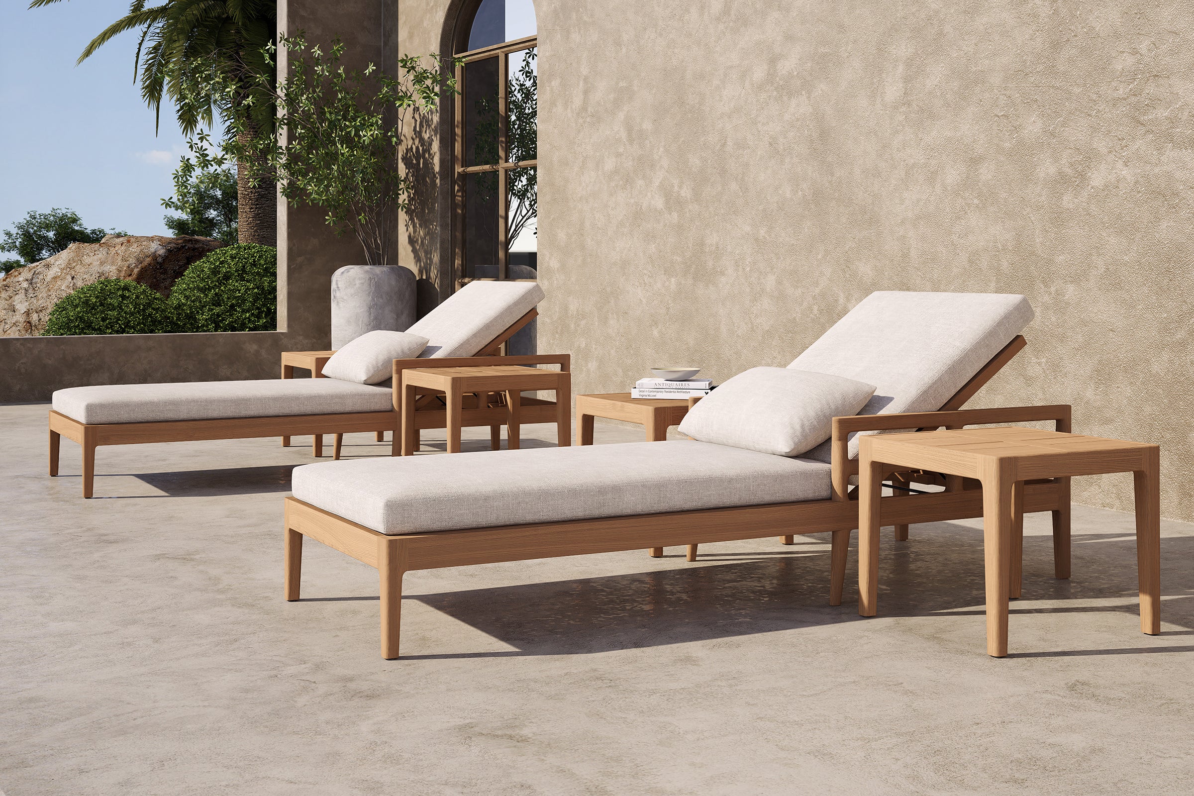 Vienna Outdoor Sun Lounge Teak